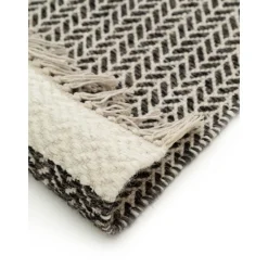 Tappeto In Lana Con Frange Kim