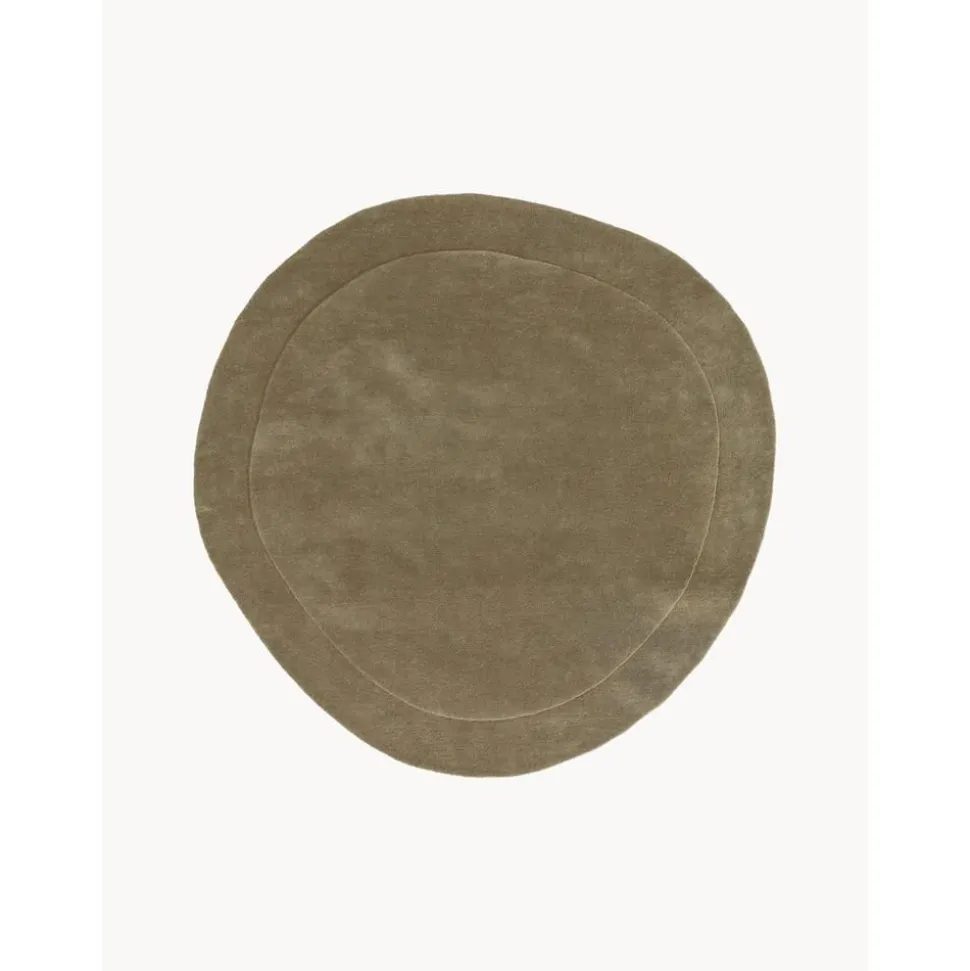 Tappeto In Lana Tessuto A Mano Dalla Forma Organica Shape