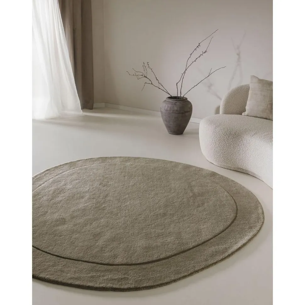 Tappeto In Lana Tessuto A Mano Dalla Forma Organica Shape