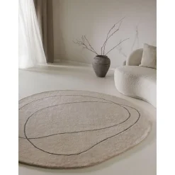Tappeto In Lana Tessuto A Mano Dalla Forma Organica Shape