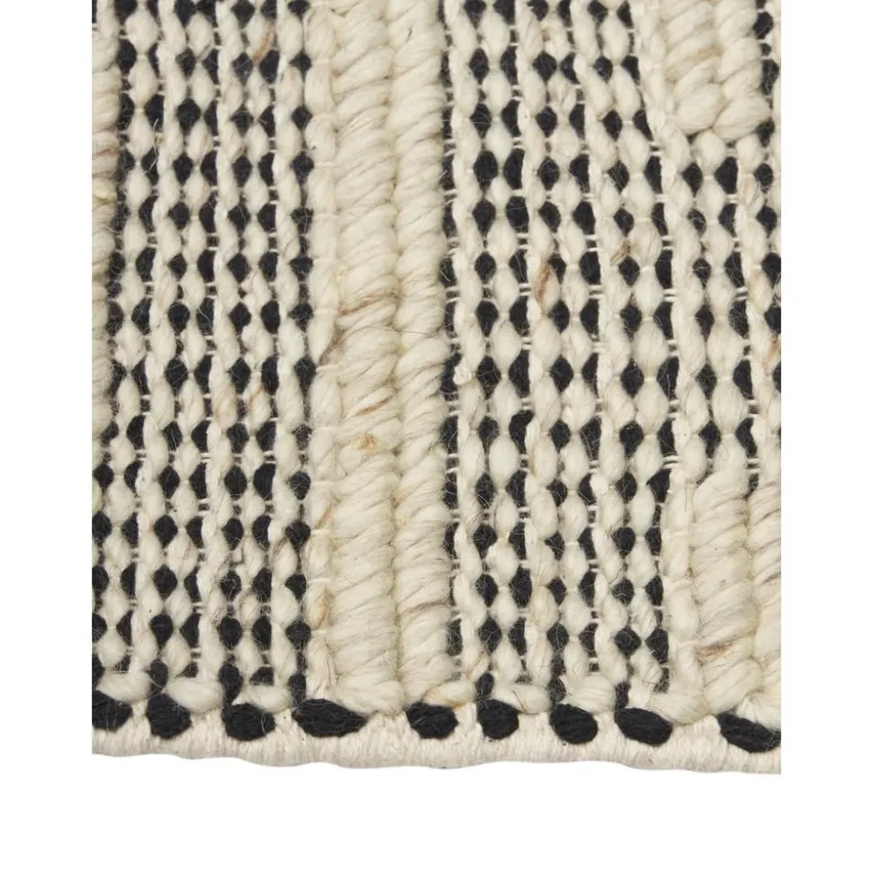 Tappeto In Lana Tessuto A Mano Con Frange Rue