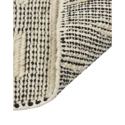 Tappeto In Lana Tessuto A Mano Con Frange Rue