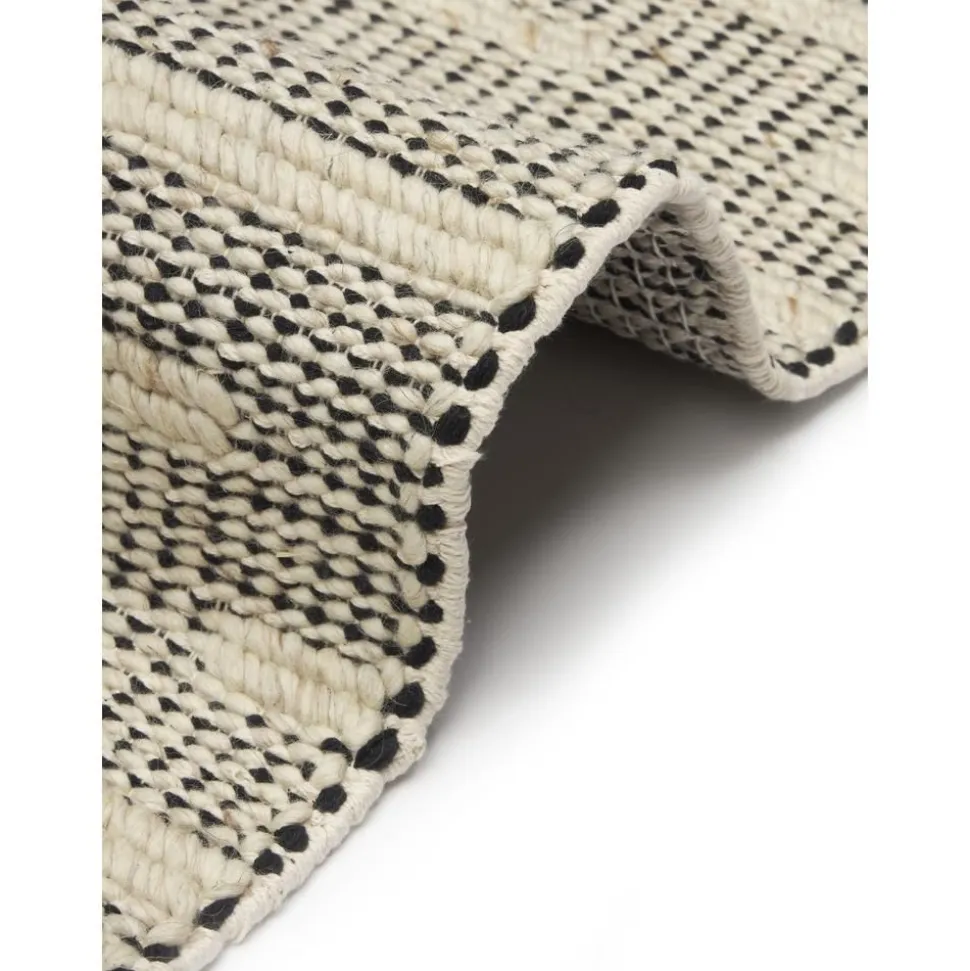 Tappeto In Lana Tessuto A Mano Con Frange Rue