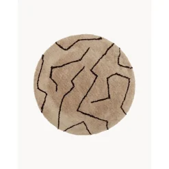 Tappeto Rotondo A Pelo Lungo Fatto A Mano Davin