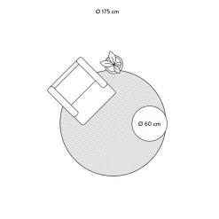 Tappeto Rotondo Con Frange Bodega