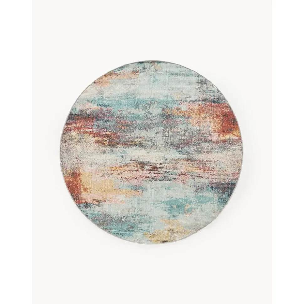 Tappeto Rotondo Da Interno-Esterno Con Sfumatura Di Colore Paris