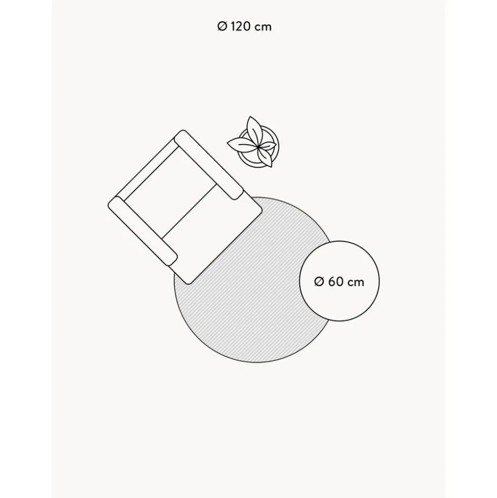 Tappeto Rotondo Da Interno-Esterno Con Sfumatura Di Colore Paris