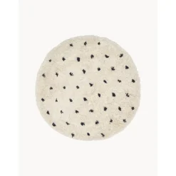 Tappeto Rotondo E Soffice A Pelo Lungo A Pois Ayana