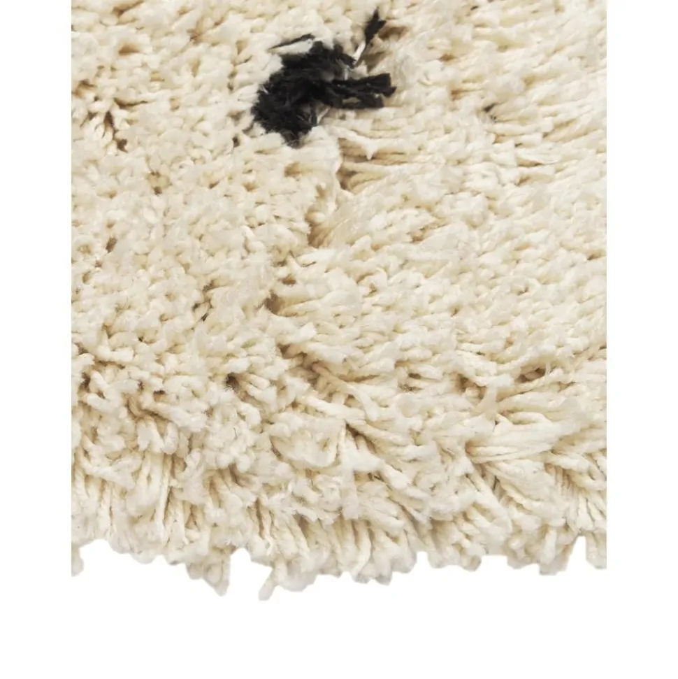 Tappeto Rotondo E Soffice A Pelo Lungo A Pois Ayana