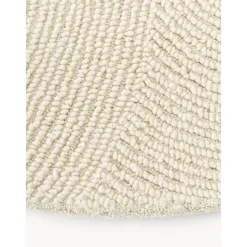 Tappeto Rotondo Fatto A Mano A Pelo Corto Realizzato Con Materiali Riciclati Eleni