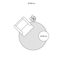Tappeto Rotondo In Cotone Lavabile Trace
