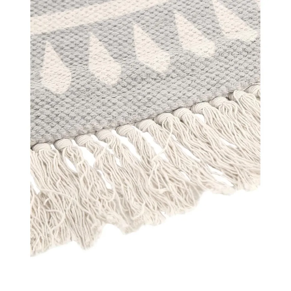 Tappeto Rotondo In Cotone Tessuto A Mano Benji