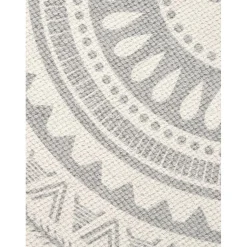 Tappeto Rotondo In Cotone Tessuto A Mano Benji