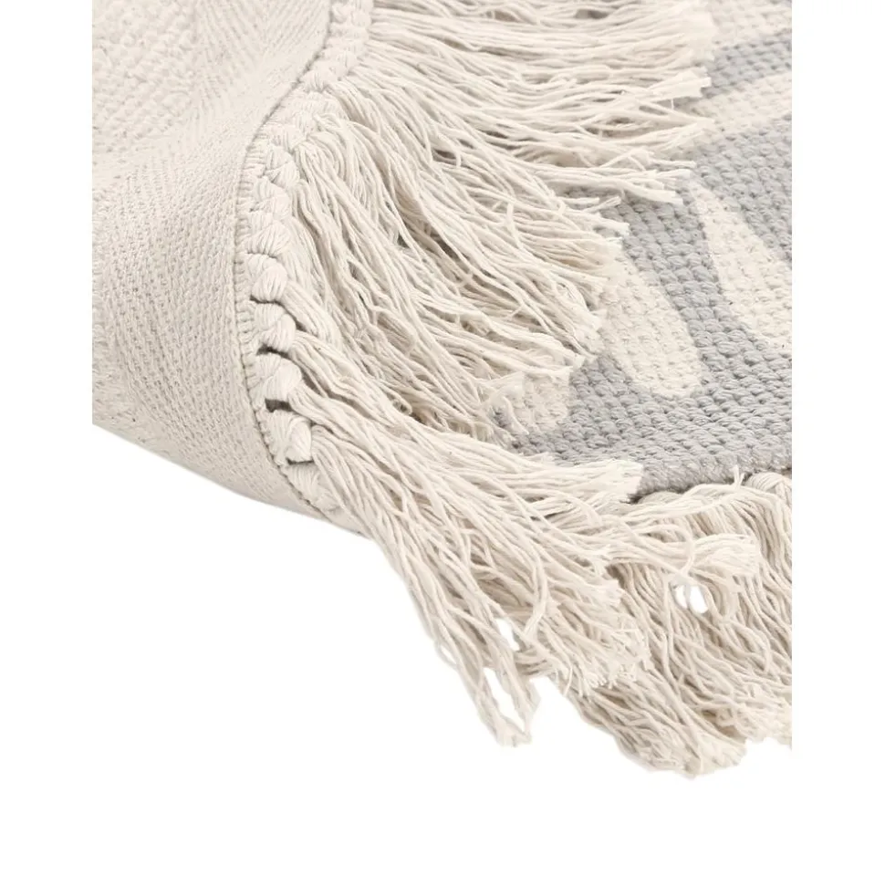 Tappeto Rotondo In Cotone Tessuto A Mano Benji