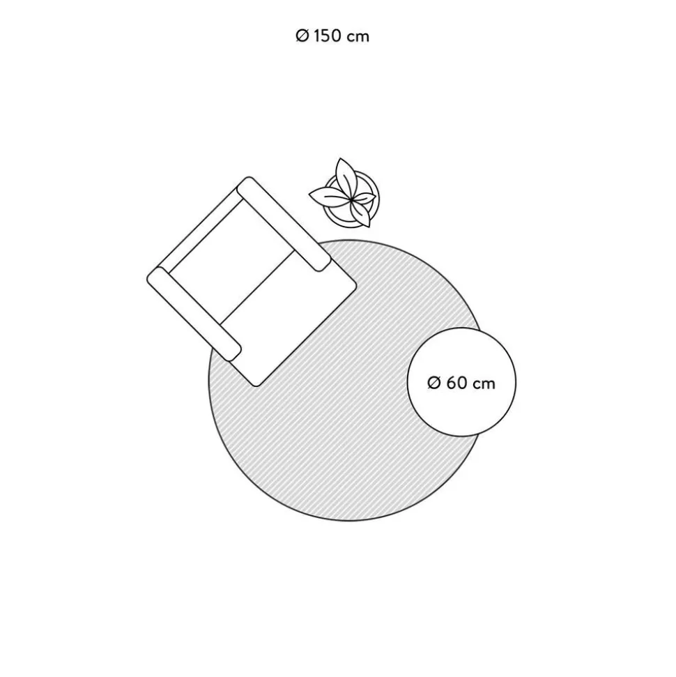 Tappeto Rotondo In Cotone Tessuto A Mano Benji