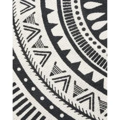 Tappeto Rotondo In Cotone Tessuto A Mano Benji