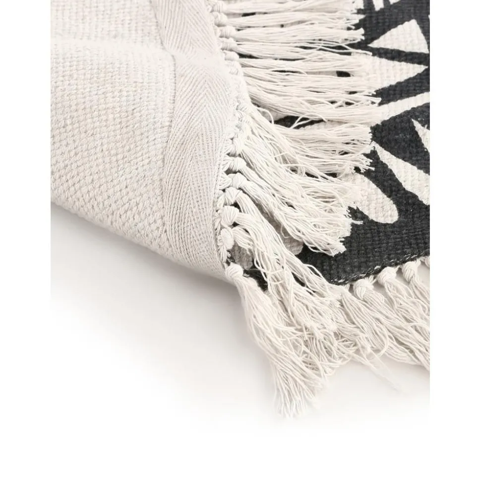 Tappeto Rotondo In Cotone Tessuto A Mano Benji