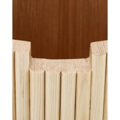 Tavolino Contenitore Rotondo In Legno Nele