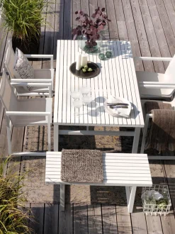 Tavolino Da Giardino Bianco Vevi, 160 X 90 Cm