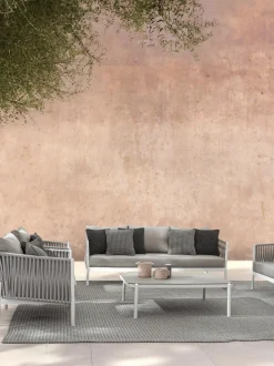 Tavolino Da Giardino Con Piano In Vetro Florencia