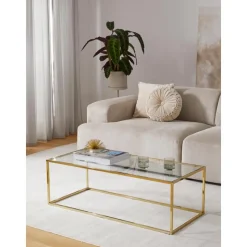 Tavolino Da Salotto Con Piano In Vetro Maya