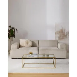 Tavolino Da Salotto Con Piano In Vetro Maya