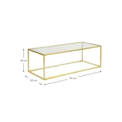 Tavolino Da Salotto Con Piano In Vetro Maya