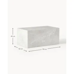 Tavolino Da Salotto Effetto Travertino Lesley