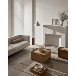 Tavolino Da Salotto Fatto A Mano In Legno Di Quercia Japanese