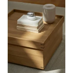 Tavolino Da Salotto Fatto A Mano In Legno Di Quercia Japanese