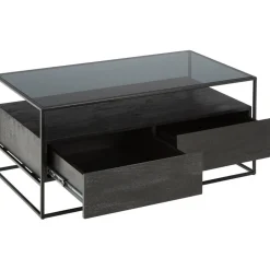 Tavolino Da Salotto In Legno Con Cassetti Theodor