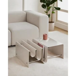 Tavolino Da Salotto In Metallo Con Portariviste Julia