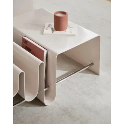 Tavolino Da Salotto In Metallo Con Portariviste Julia