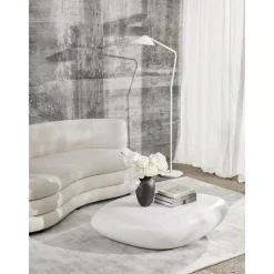 Tavolino Da Salotto Ovale A Forma Di Pietra Pietra