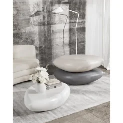 Tavolino Da Salotto Ovale A Forma Di Pietra Pietra