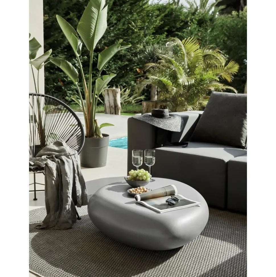 Tavolino Da Salotto Ovale A Forma Di Pietra Pietra