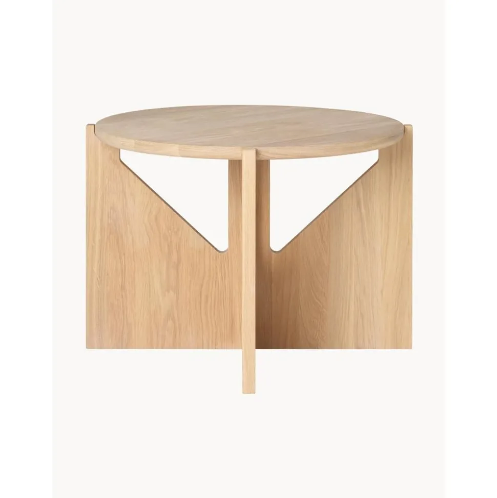 Tavolino Da Salotto Rotondo In Legno Di Quercia Future