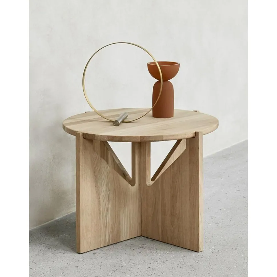 Tavolino Da Salotto Rotondo In Legno Di Quercia Future