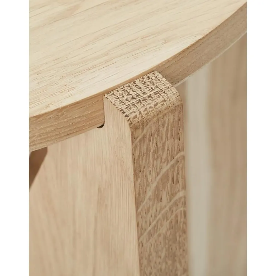 Tavolino Da Salotto Rotondo In Legno Di Quercia Future