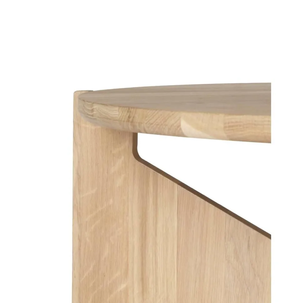 Tavolino Da Salotto Rotondo In Legno Di Quercia Future