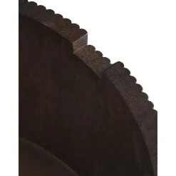 Tavolino Da Salotto Rotondo In Legno Con Vano Contenitore Nele