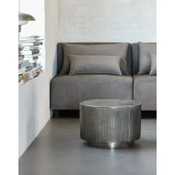 Tavolino Da Salotto Rotondo Con Frontale A Coste Rota