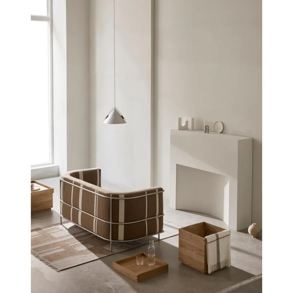 Tavolino Fatto A Mano In Legno Di Quercia Con Contenitore Japanese