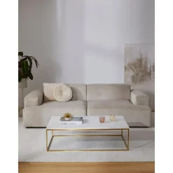 Tavolino Grande Da Salotto In Marmo Alys