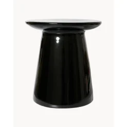 Tavolino Rotondo Con Finitura Lucida Earthenware