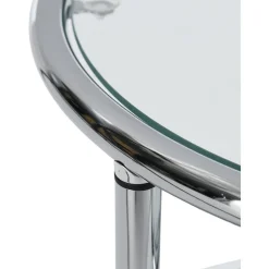 Tavolino Rotondo Con Piani In Vetro Dotts