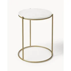 Tavolino Rotondo Con Piano In Marmo Ella