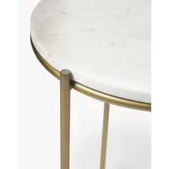 Tavolino Rotondo Con Piano In Marmo Ella