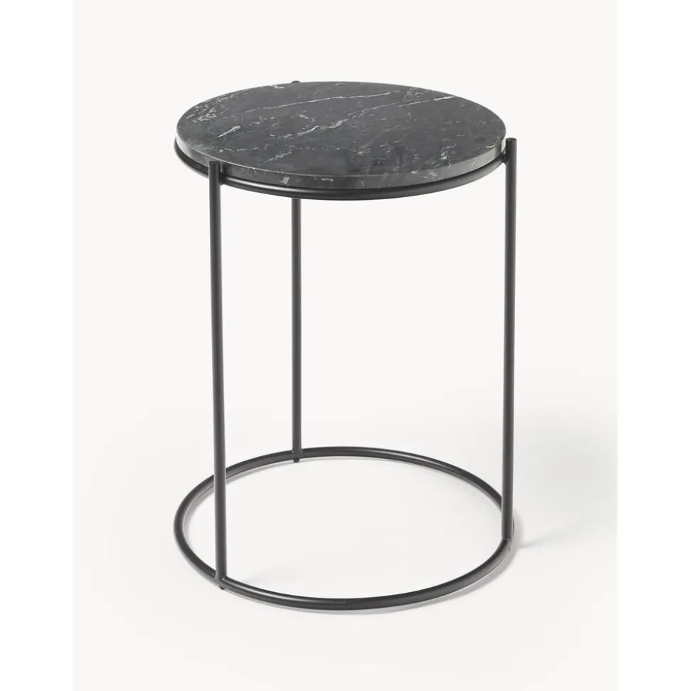 Tavolino Rotondo Con Piano In Marmo Ella