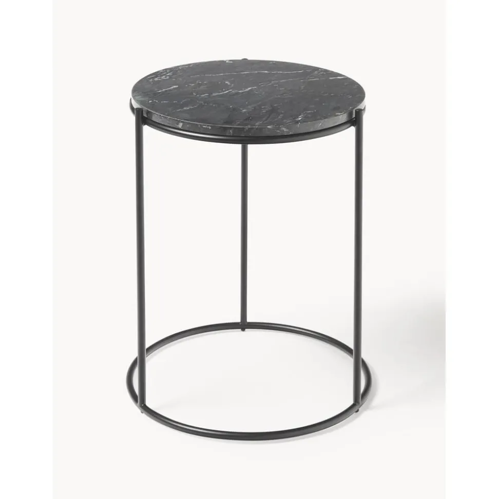 Tavolino Rotondo Con Piano In Marmo Ella